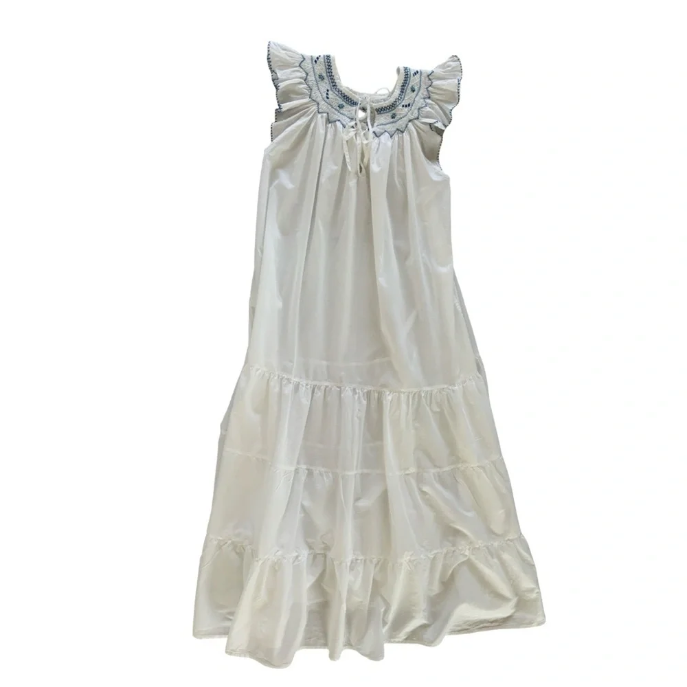 Nalini Hand Embroidered Madagascar Dress One Size - Picture 7 of 10